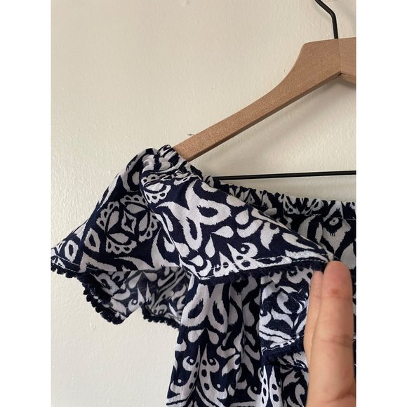 Tommy Bahama Ikat Diamond Off-The-Shoulder Linen Dress - Picture 7 of 8